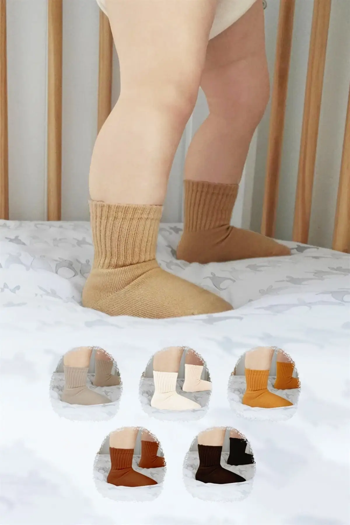 Girl baby boy Basic long socket socks socks images - 6