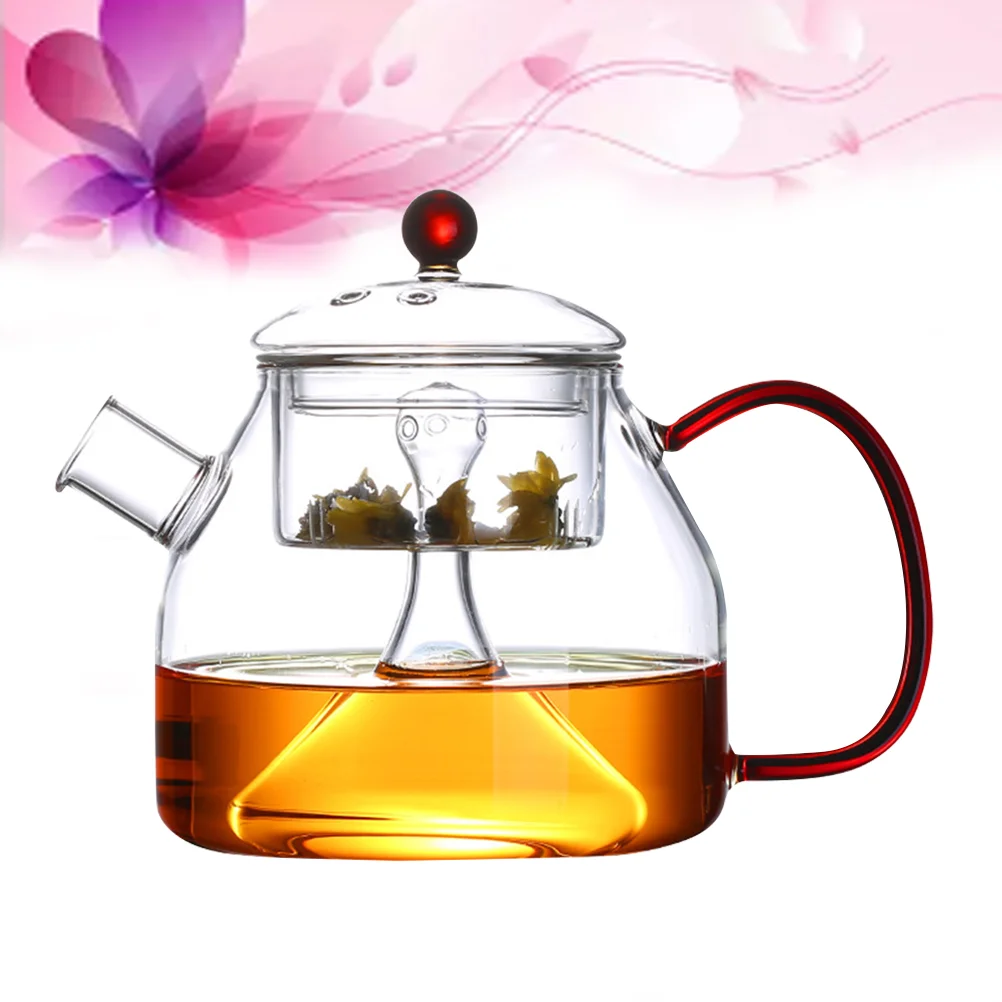 

Прозрачный термостойкий стеклянный чайник, 1 шт.