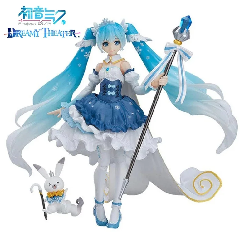 

Figma Ex-054 Hatsune Miku Anime Figure 10th Anniversary 2019 15cm Snow Miku PVC Figurine Statue Collectible Model Toys Kids Gift