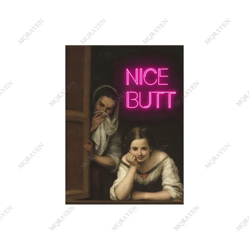 

Настенная картина "Vintage Nice Butt Neon Print"