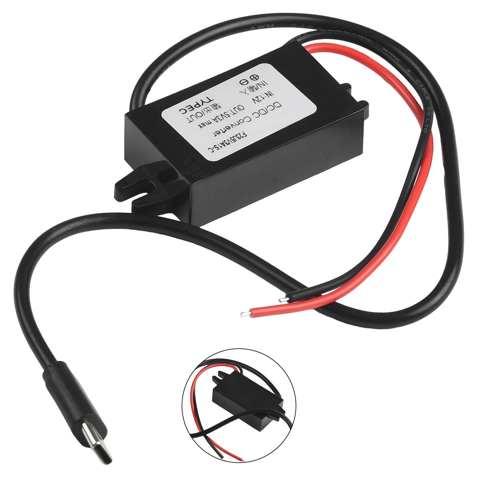 Водонепроницаемый преобразователь 12 В в 5 3 А Type-C USB C постоянного тока —