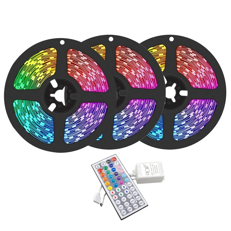

Светодиодная лента для спальни, 3528 RGB, 15 м, водонепроницаемая