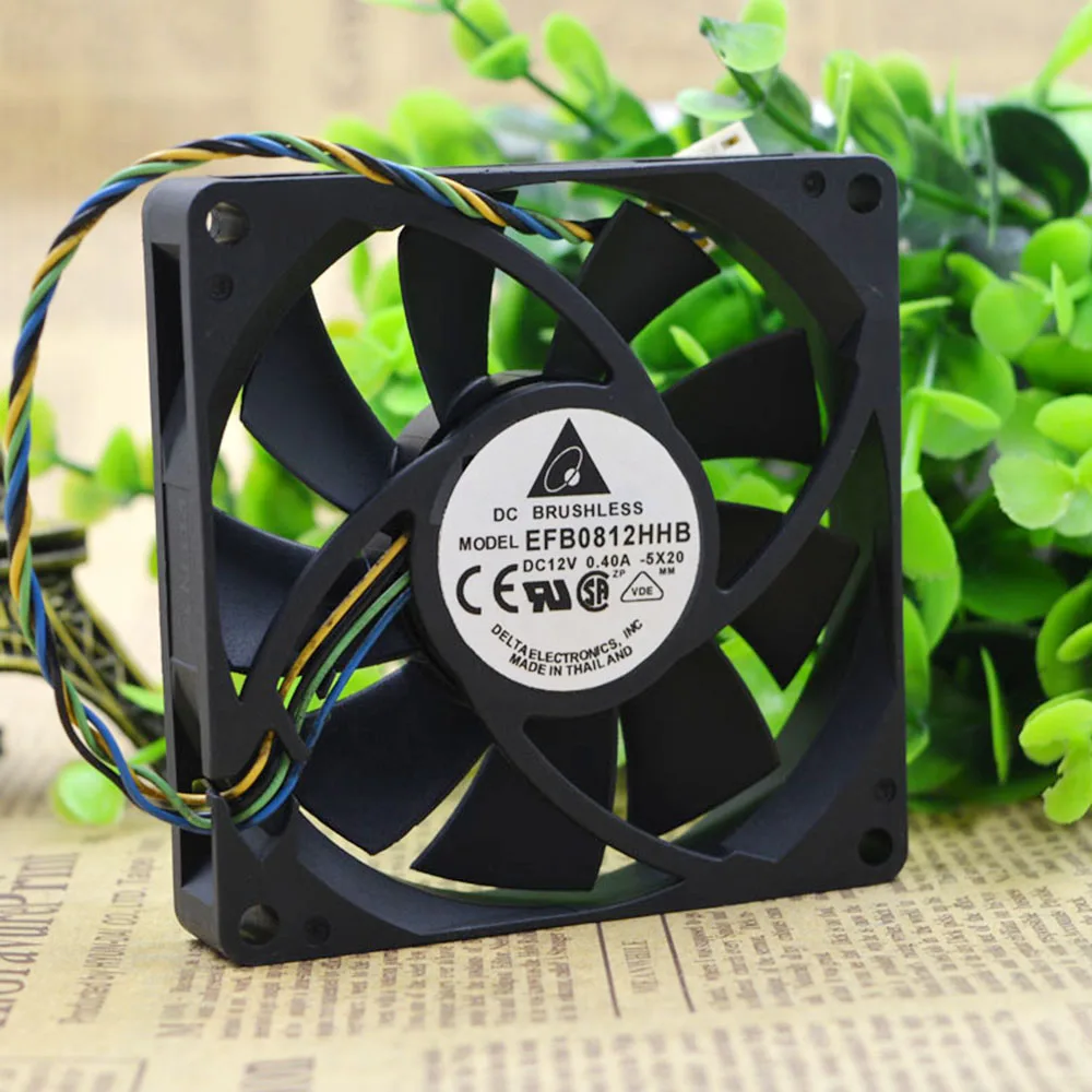 Новый оригинальный 8015 80X80X15MM EFB0812HHB 12V 0.4A четырехпроводной ШИМ Интеллектуальный вентилятор контроля температуры 8 см