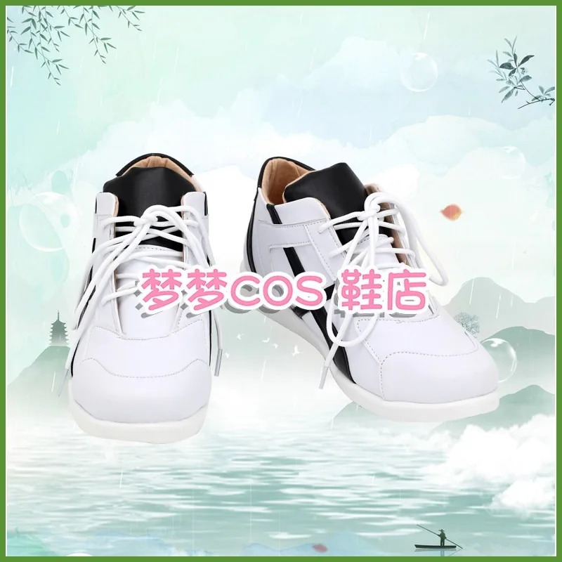 Haikyuu Kotaro Bokuto Костюмные белые кроссовки ручной работы из искусственной кожи