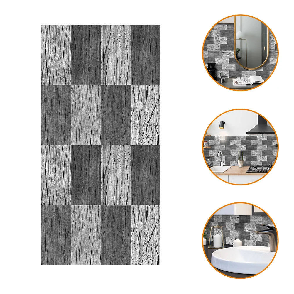 

16 Pcs Bedroom Decoration Self Adhesive Foam Wall Sticker Living Stickers Bathroom Decorative Pe