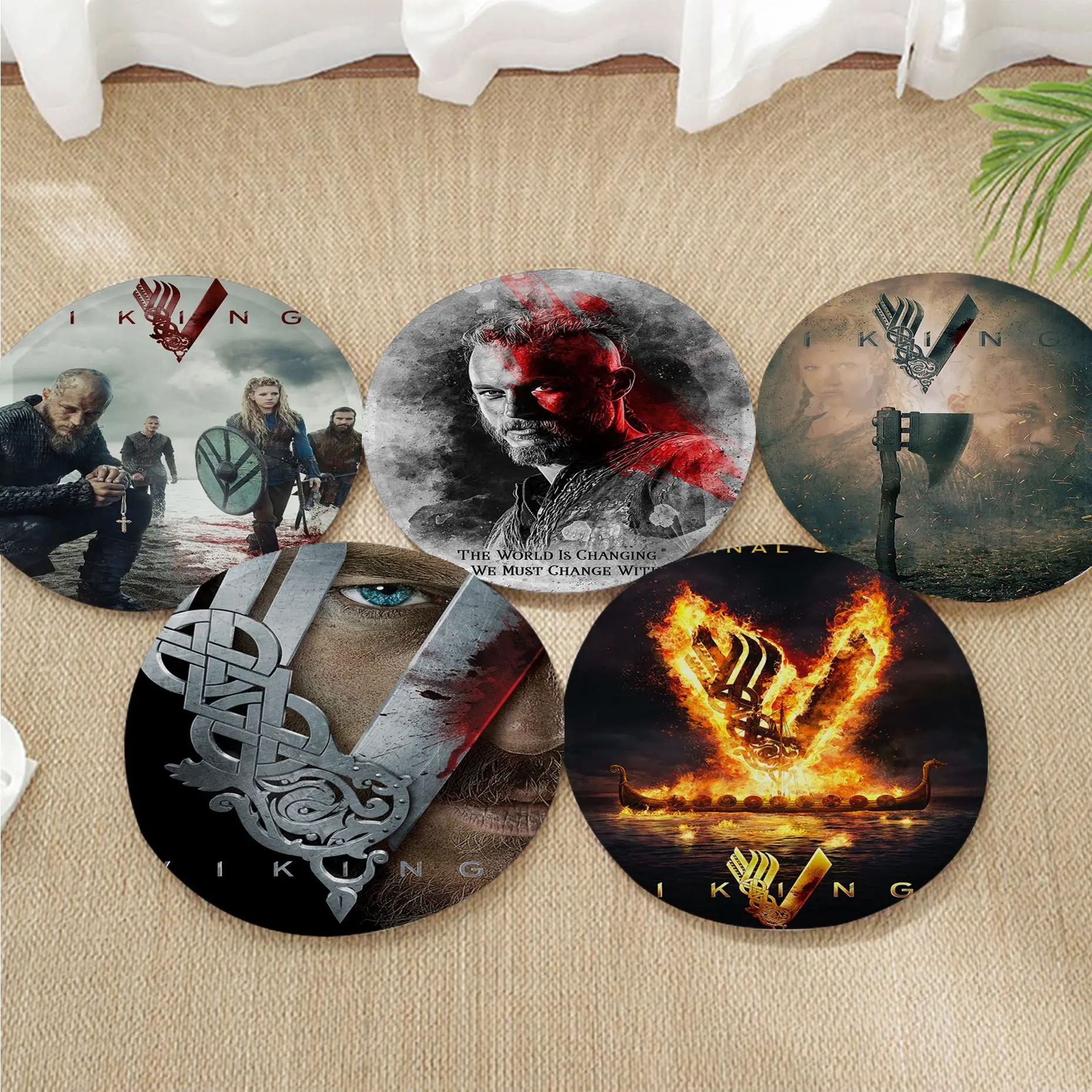 

Vikings Modern Minimalist Style Fabric Cushion Non-slip Living Room Sofa Decor Students Stool Tatami Office Seat Mat