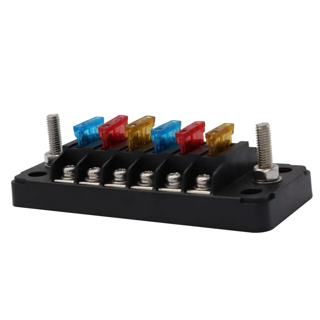 

12-Way Car Blade Fuse Box Block Relay Holder Universal for Auto Marine Boat