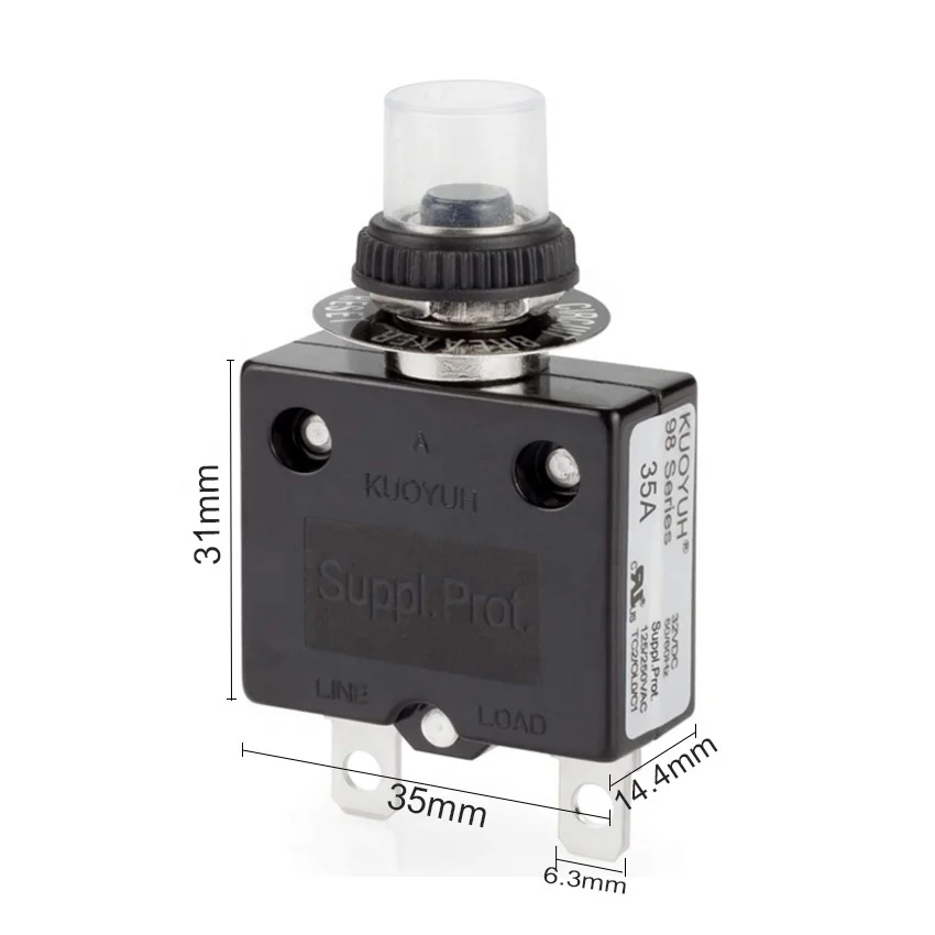 Автоматический миниатюрный автоматический выключатель KUOYUH 5A6A7A8A10A12A15A с кнопкой