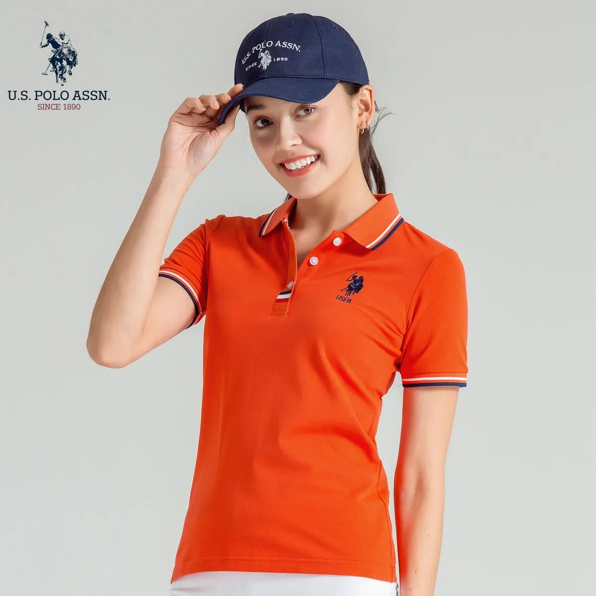 U.S. Polo Assn. 100% хлопок регулируемые бейсболки новинка Женская Солнцезащитная шляпа