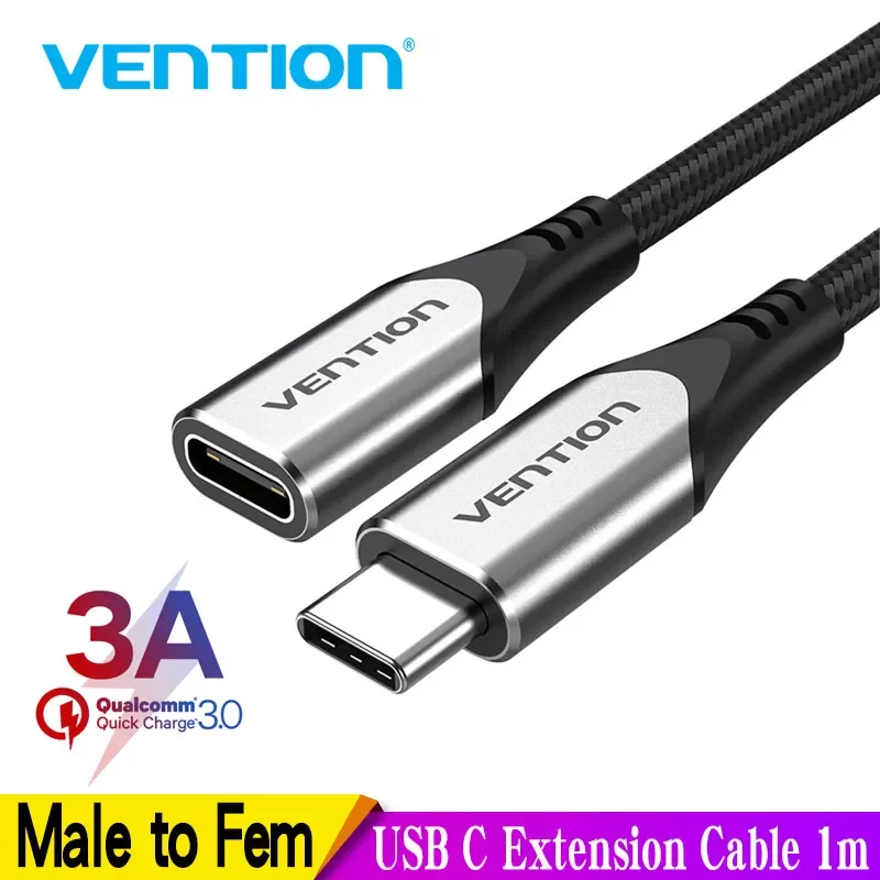 

NEW2023 USB C Extension Cable Type C Extender Cord 4K Thubderbolt 3 Male to Female Cable for MacBook Pro USB 3.1 Extension Cable