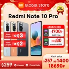 Смартфон Xiaomi Redmi Note 10 Pro, глобальная версия дюйма, 64 ГБ128 ГБ, камера 732 МП, Snapdragon 120G, AMOLED дисплей Гц