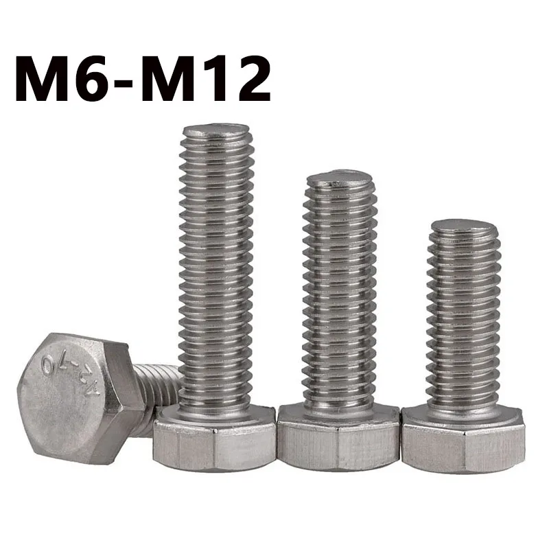 

M6 M8 M10 M12 316 Stainless Steel Hexagon Screws Full Tooth Hexagon Bolts/Screws