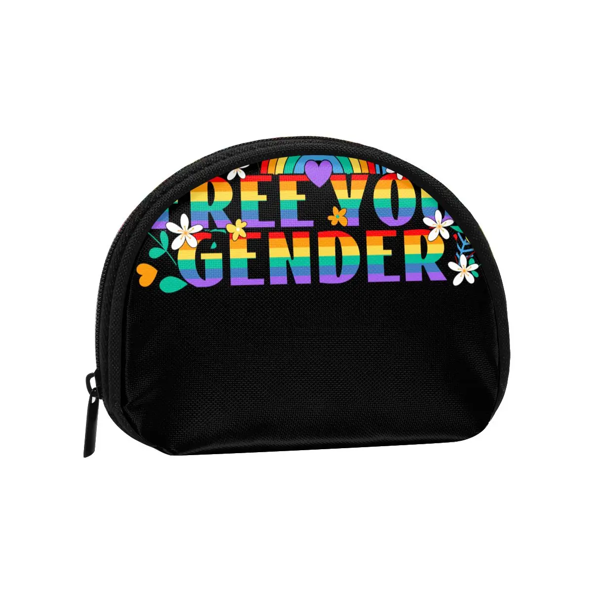 

Wallets Women Zipper Coin Purses Clutch Wallet Female Money Credit Card Holder Unleash Your Gender Rainbow Slogan