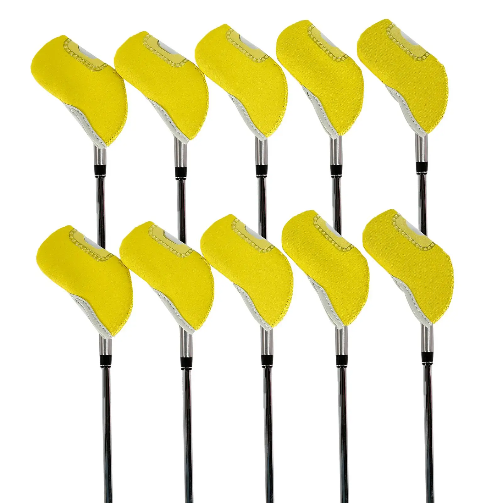 

10x Golf Iron Covers Set Golf Club Protectors Travel for Golf Clubs Irons Wedges Golf Club Head Covers