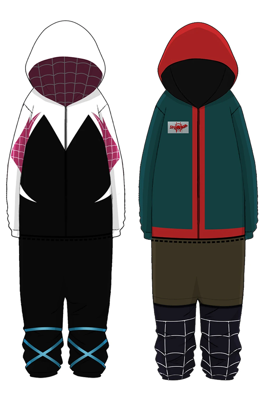 

Одежда для сна Gwen Cos Stacy для косплея, костюм с капюшоном, комбинезон, пижамные наряды для взрослых женщин и мужчин, костюмы для Хэллоуина, карнавала, Костюмы для ролевых игр