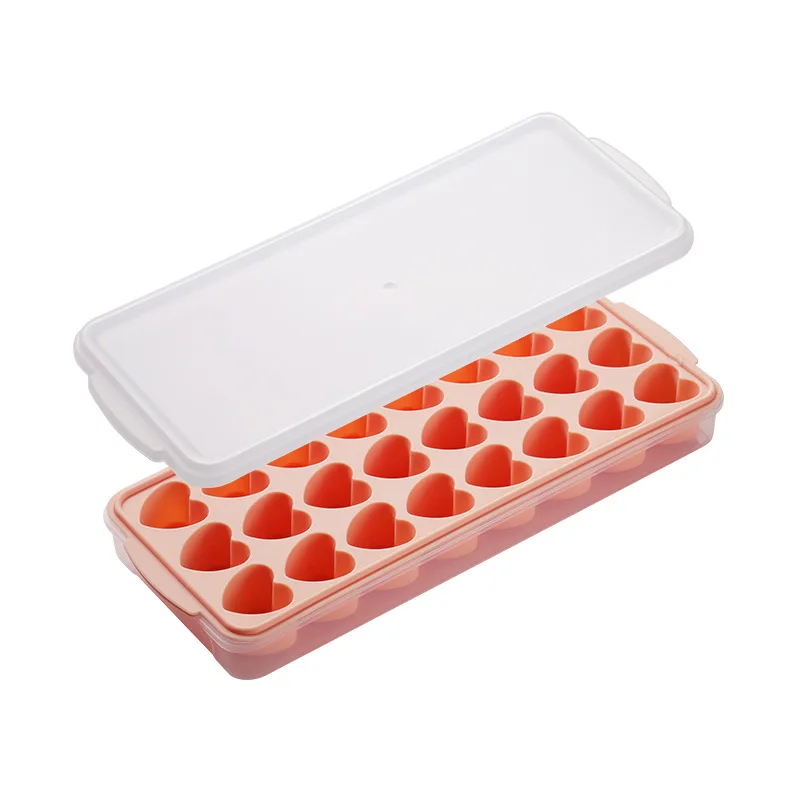 

Ice Grid Mould Soft Silicone Ice Storage Box with Cover
