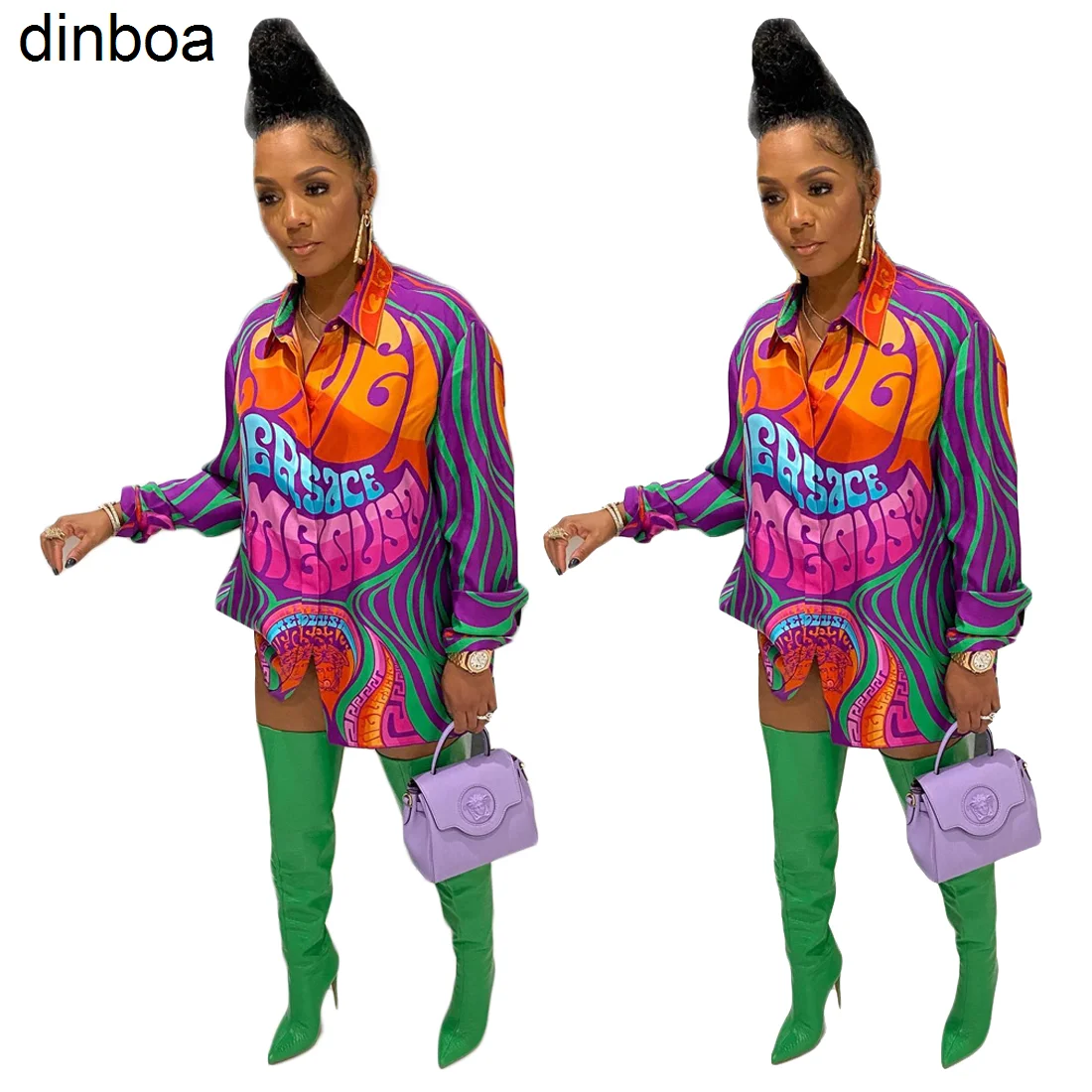 

Женские футболки Dinboa, женские блузки и рубашки, платье-рубашка, женская рубашка