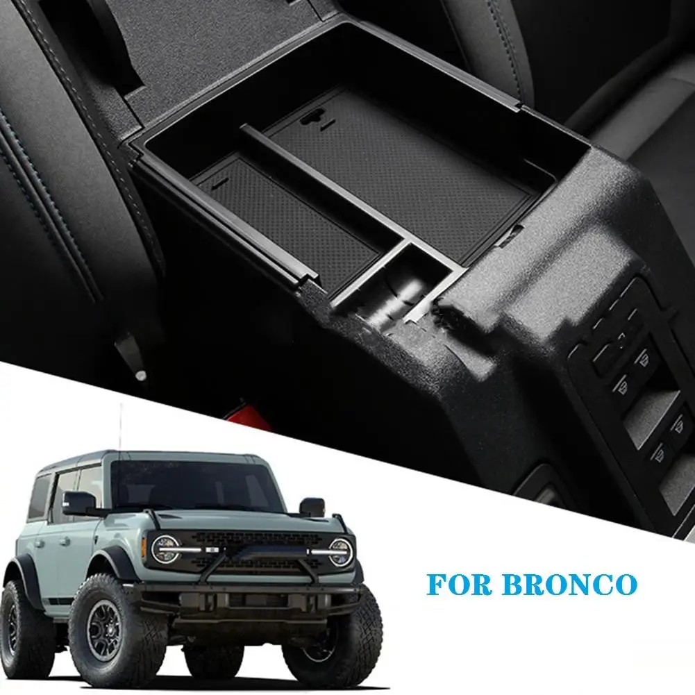

Car Center Console Organizer Insert Tray Armrest Storage Box Compatible For Ford Lima Bronco Off-road Version 2021
