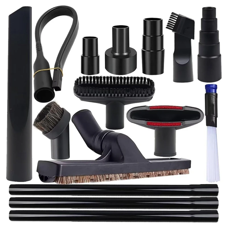 

15 Pcs Vacuum Attachments & Brushes 2 1/2 Inch To 1 1/4 Inch Hose Adapter 1 7/8 Inch To 1 Inch Vacuum Hose Adapter Replacement