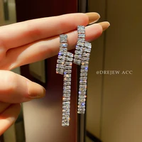 women earrings jewelry fashion crystal long hanging earrings 2022 trend new luxury cute jewelry for women korean pop