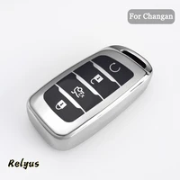 car tpu key case cover key shell fob keychain for changan cs35 cs75 plus cs85 coupe cs95 auto interior accessories