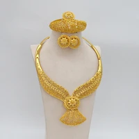 ethiopian jewelry set bow necklace earrings ring bracelet women gold eritrea african bridal gifts