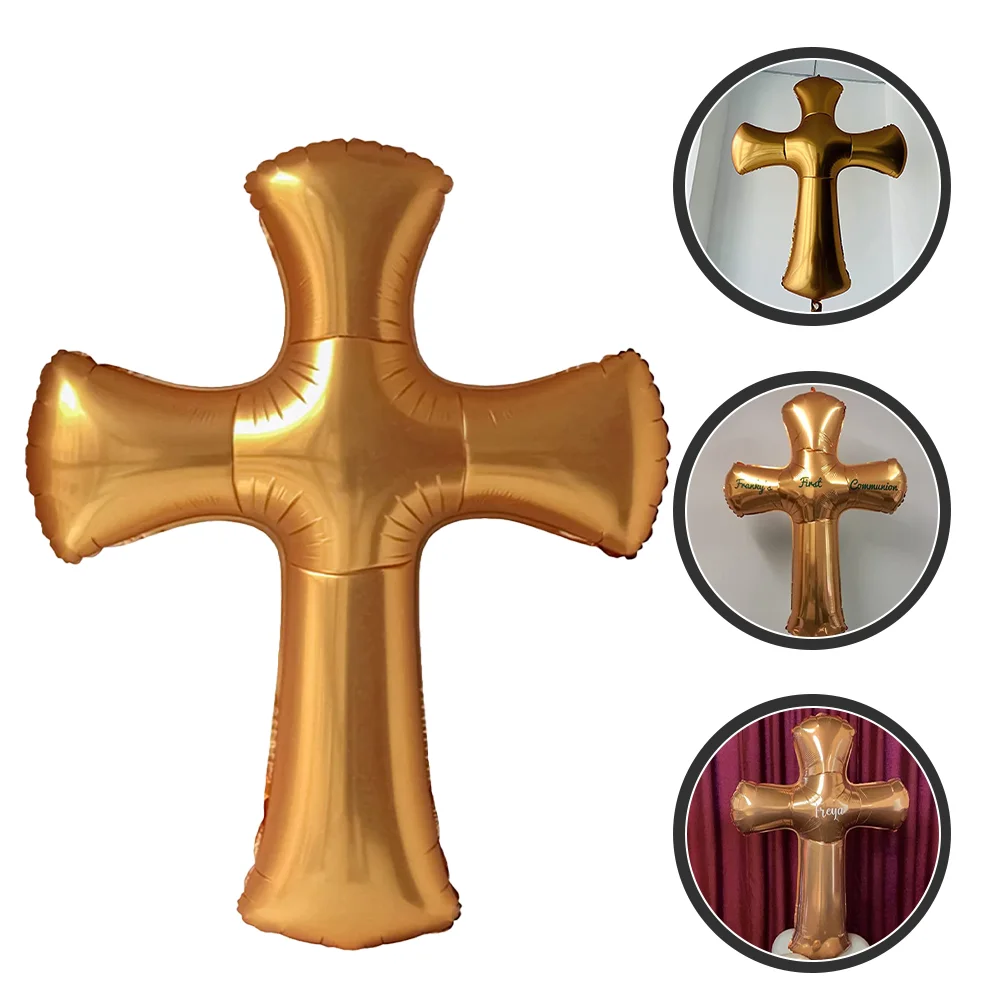 

Party Balloons Birthday Ornament Lovely Gold Cross Home Supplies Wedding Stuff Decor Assorted Colors Film Cartoon