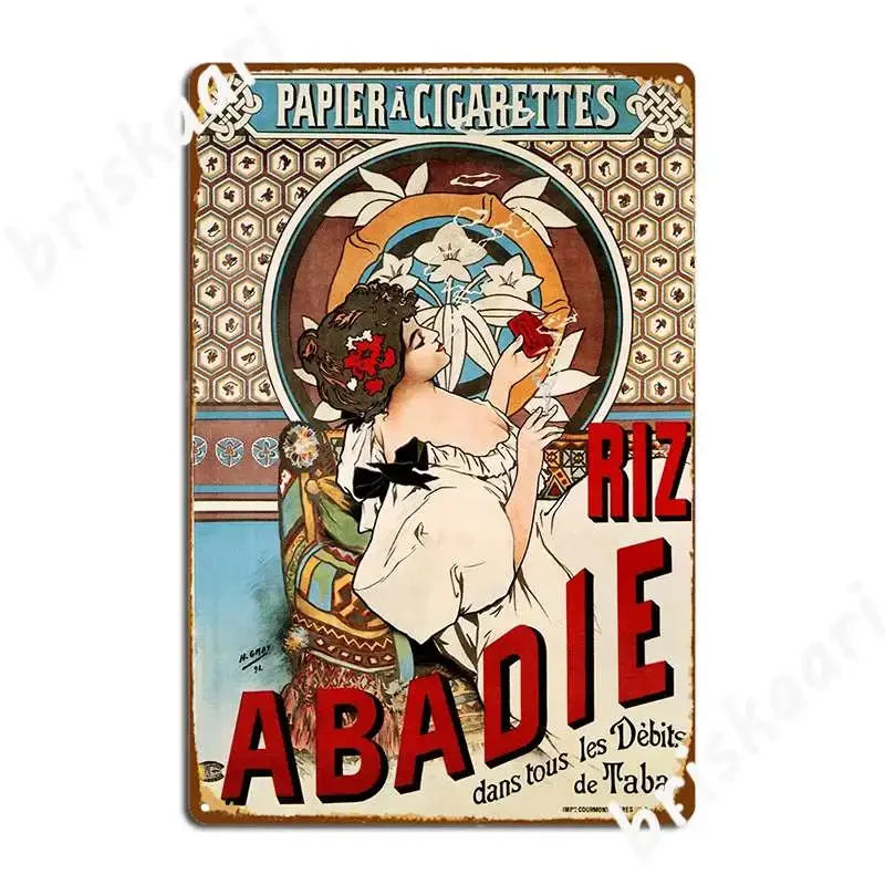 Фото Сигарета Riz Abadie Rolling Paper 1898, металлическая табличка, постер, живопись, декор, паб, гараж, создать клуб, жестяная вывеска, постер №1