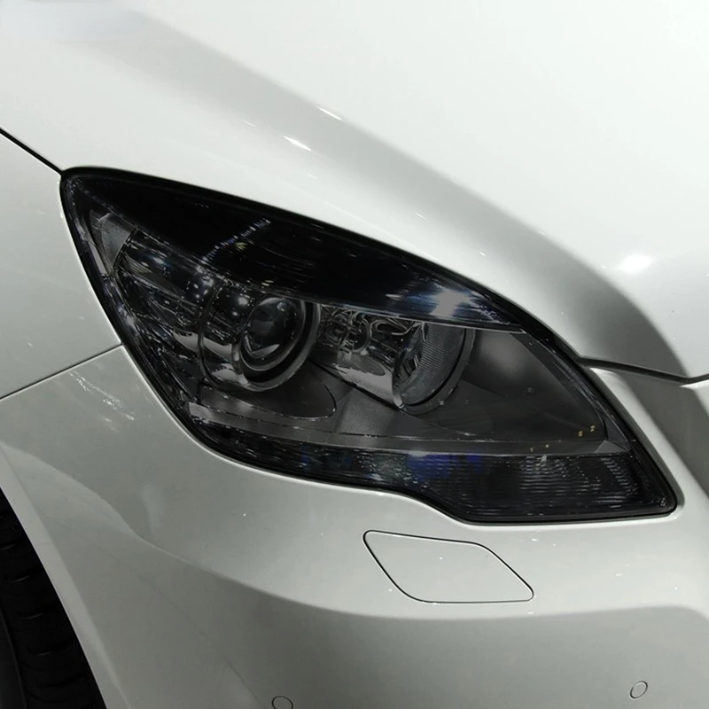 Car Headlight Protective Film Transparent Smoked Black TPU Sticker For Mercedes Benz R Class W251 2010-2017 R350 Accessories