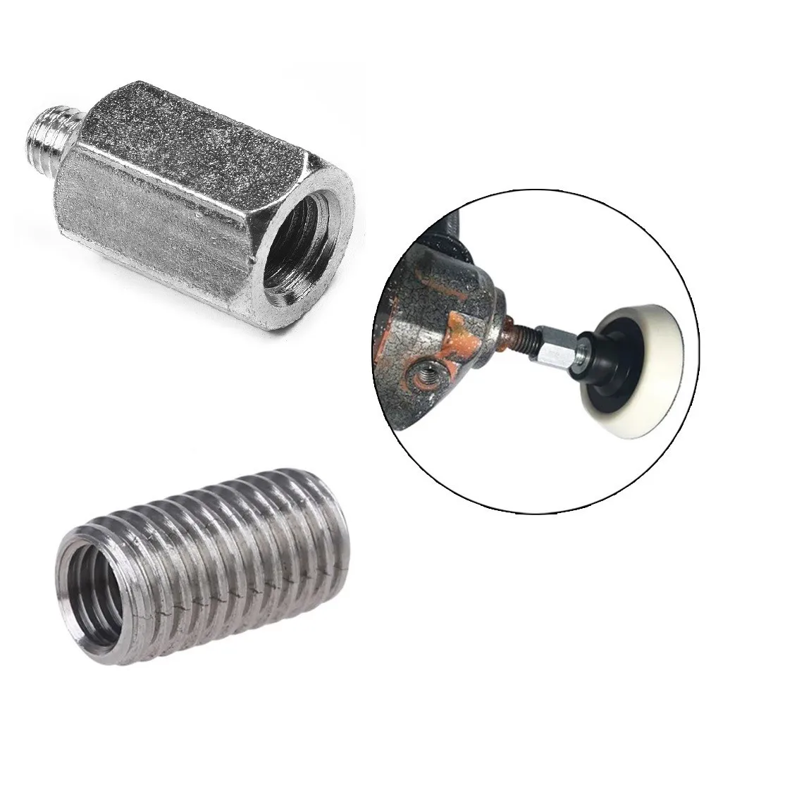 

2 Pcs Drill Converter Angle Grinder Interface Conversion Accessories Connecting Rod Drill Converter M14 Changed M10