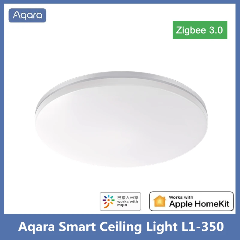

Умный потолочный светильник Aqara L1 -350 Zigbee, 3,0 цветовая температура, светодиодная лампа для спальни, работает с приложением Xiaomi Mijia Apple Homekit
