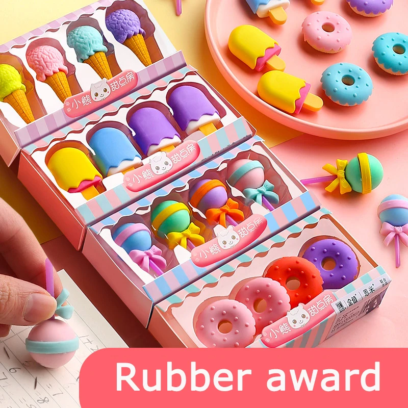 

Cartoon Eraser Student Creative Cute Fruit Animal Kindergarten Dinosaur Small Stationery Gift Children's School Supplies