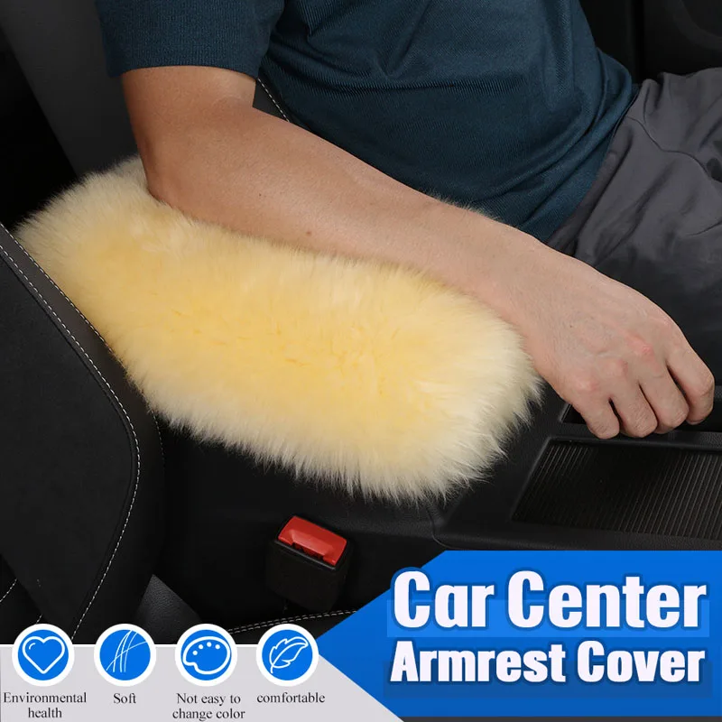 

Auto Center Console Box Pad Furry Wool Warm Armrest Seat Cushion Cover Protector Mat Fit for Mitsubishi Outlander ,pajero ,ASX