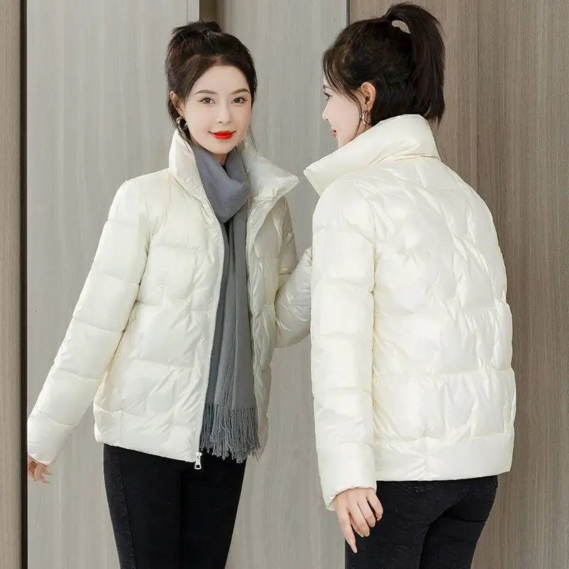 2022 New Warm Down Jacket Women Winter Short Jacket Cotton Coat Stand Collar Korean Female Parkas Basic Coat