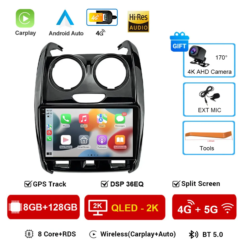 

Для Renault Duster 2015-2021 Для LADA Largus 2021 Автомобильный радиоприемник Мультимедийный видеоплеер Навигация GPS Android Без 2din 2 din dvd