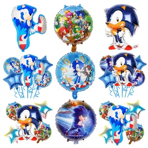 1Set Hedgehog Sonic Foil Balloon Kid Birthday Party Decoration Baby Shower Inflatable Helium Globos  in Pakistan