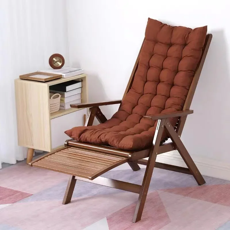 Пляжное кресло с бамбуковой спинкой для отдыха складное на обеденный перерыв