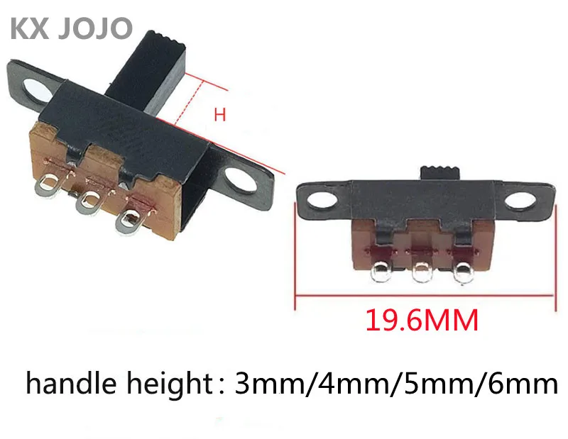 

Interruptorde Palan SS12F15 Mini Size Black SPDT Slide Switch for DIY Power Electronic Projects 1P2T Toggle Switch Handle 6mm