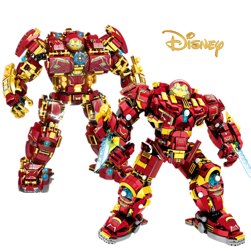

Disney Marvels Hulkbuster Avengers Iron Man MK44 Ironman Hulk Superheroes Robot Figures Building Brick Block Gift Toy Christmas