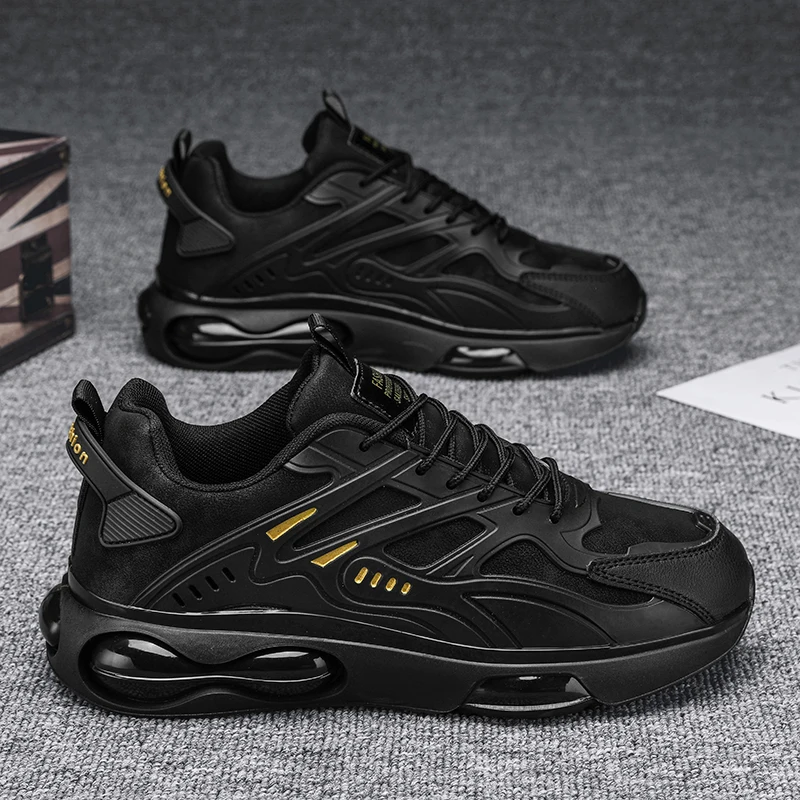 

Мужская обувь, зимняя новая трендовая универсальная Папина обувь на толстой подошве, мужские повседневные спортивные кроссовки для бега с ...