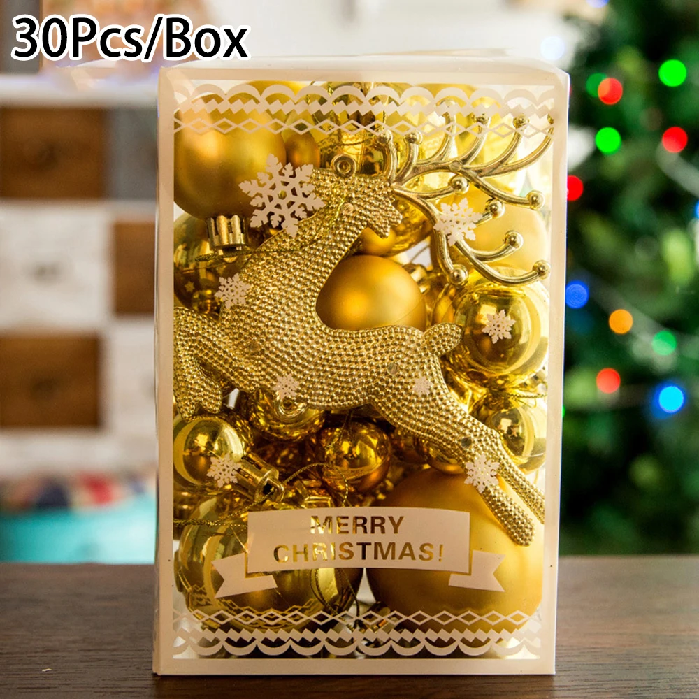 

Gold Christmas Tree Balls Ornaments Rose Gold 3-6cm 30Pcs/Pack Decoration Balls Decorations Multi-color Brand new