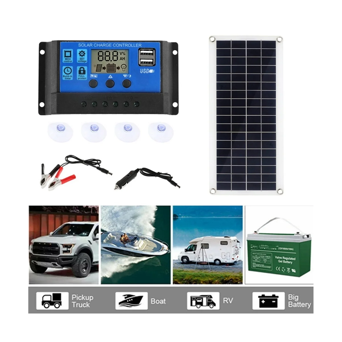 Солнечная панель 15 Вт 12-18 в солнечная для телефона на колесах автомобильная