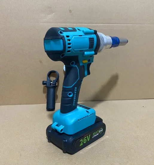 Электронный пистолет для заклепок и гаек с литиевой батареей со светодиодной