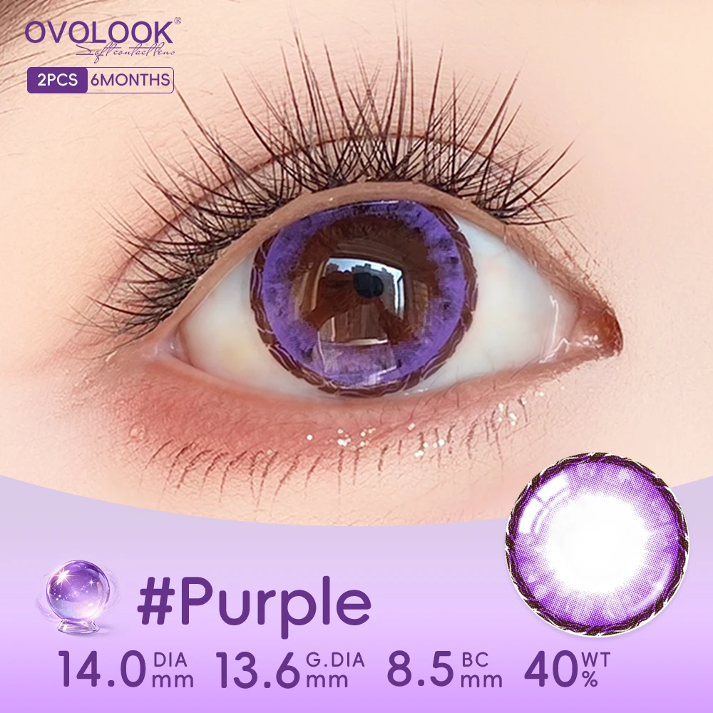 OVOLOOK - 2 шт. цветные контактные линзы глубокого сапфирово-синего цвета, натуральные цветные контактные линзы для темных глаз, для женщин (art.: 3920dac5fee72) - 3920dac5fee72