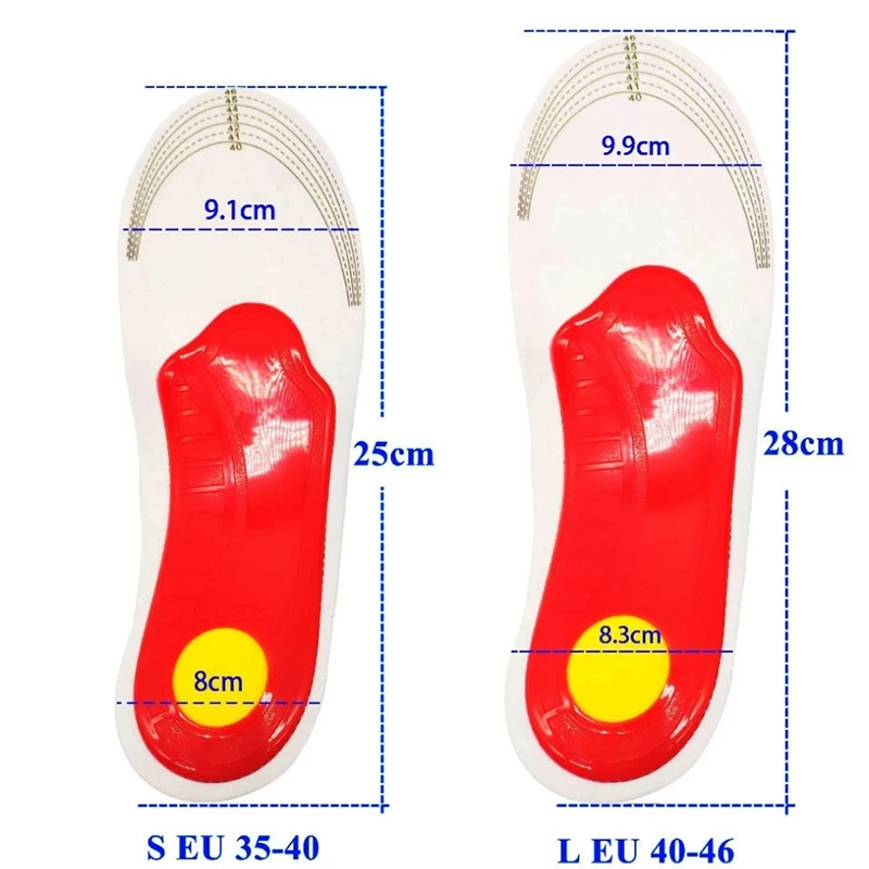 Спортивная амортизирующая стелька с высокой эластичностью и поддержкой свода