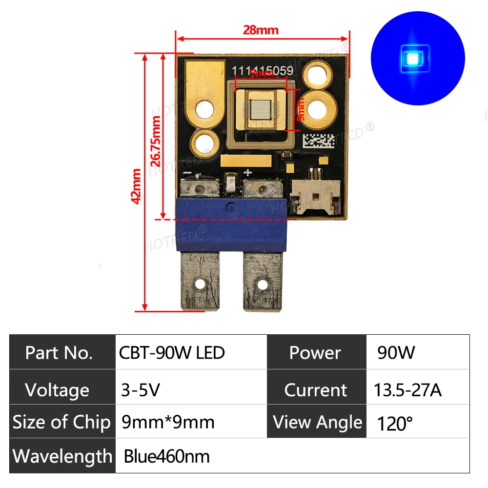 

Оригинальный светодиодный чип Luminus CBT90, 90 Вт, диод 3 В, холодный, белый, красный, зеленый, синий, УФ-светодиод 120 градусов для Follow Spotlight, сценический движущийся головной светильник