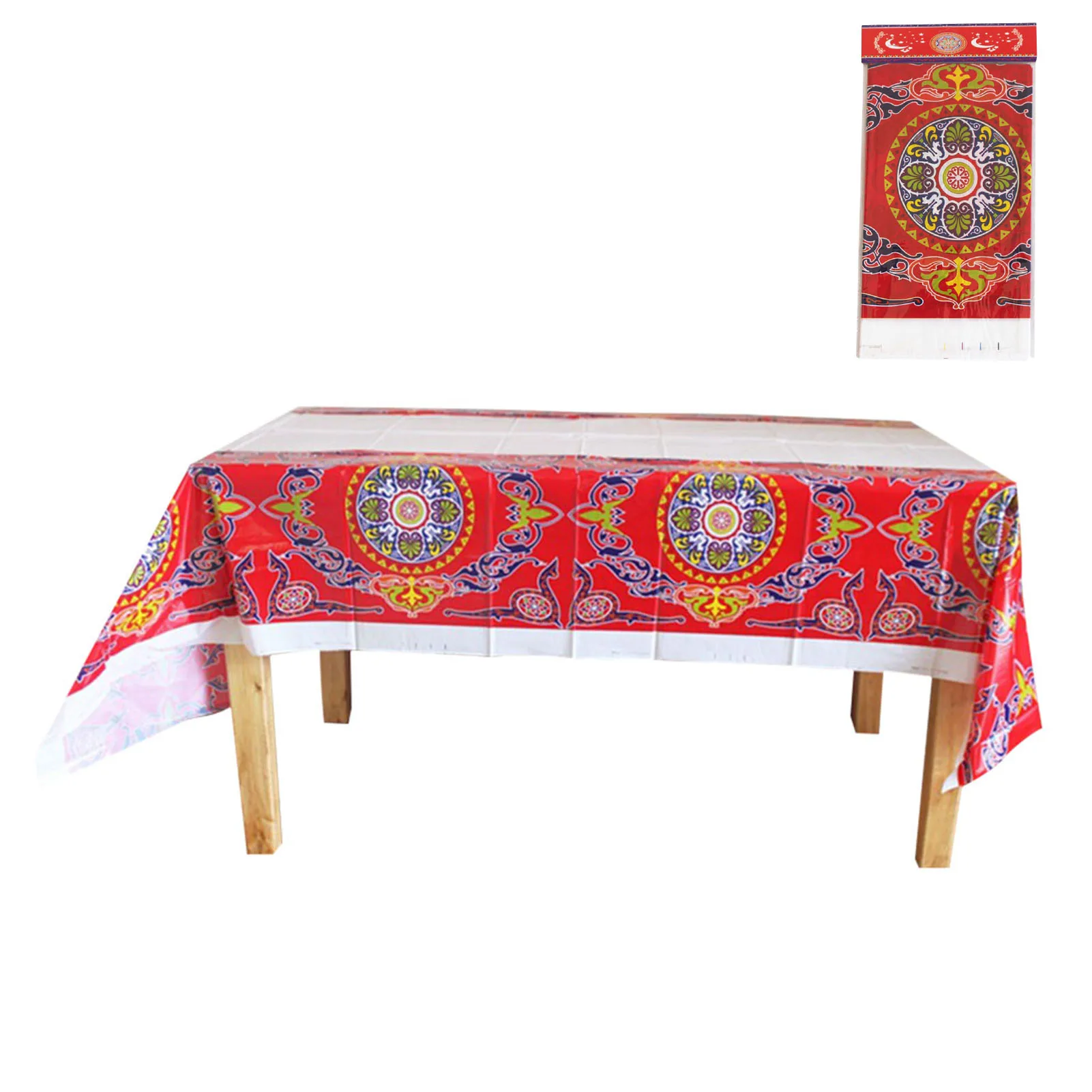 

Home Muslim Ramadan Tablecloth Waterproof And Stain Proof Eid Printing Table Cover Home Kitchen Decoration Nappe De Table Tapete