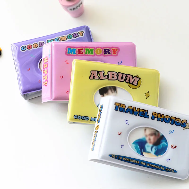 

Horizontal 3 Inch Photo Album Vintage Hollow Love Model Mini Album 64 Pockets Photocard Holder Photo Card Holder Photos Albums