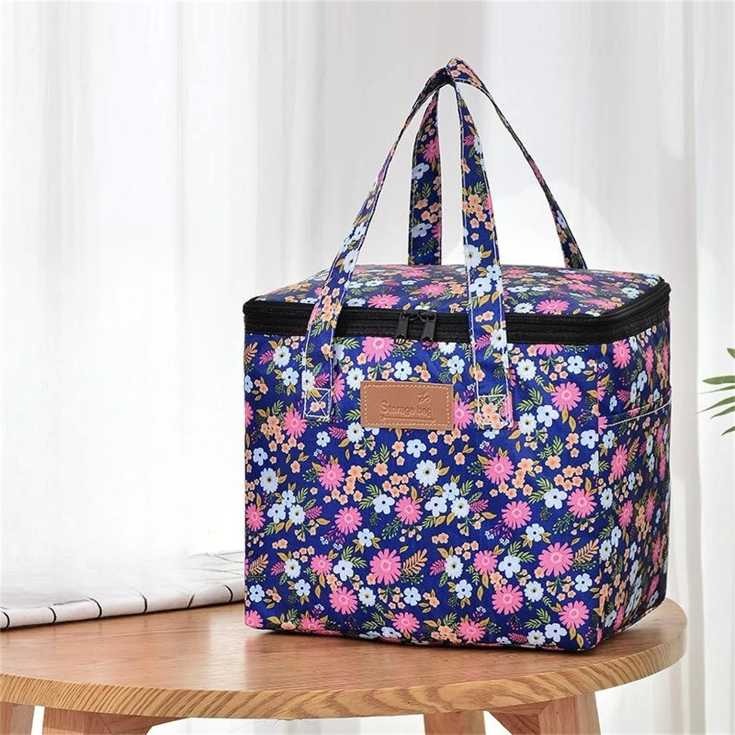 

Durable Box Bag Large Capacity For Work Food Storage Handbag Food Insulation Bag Printed Aluminum Foil Cooler Lunch Box