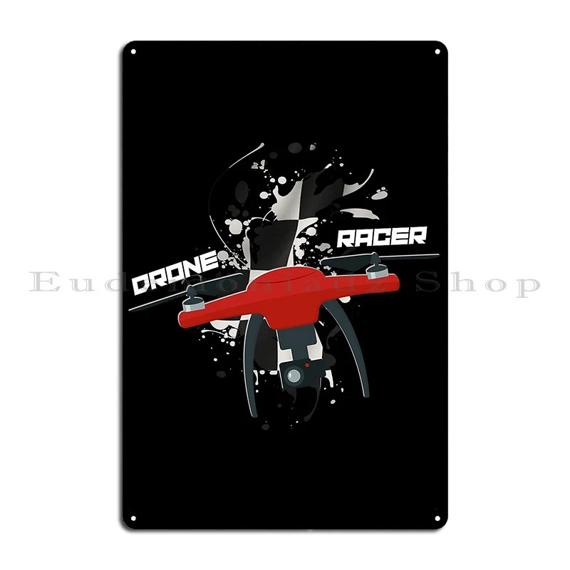 Дрон Гонки ПиЛОТ БПЛА БАСТ КВАДКОПОР FPV Металлическая табличка Настенная роспись